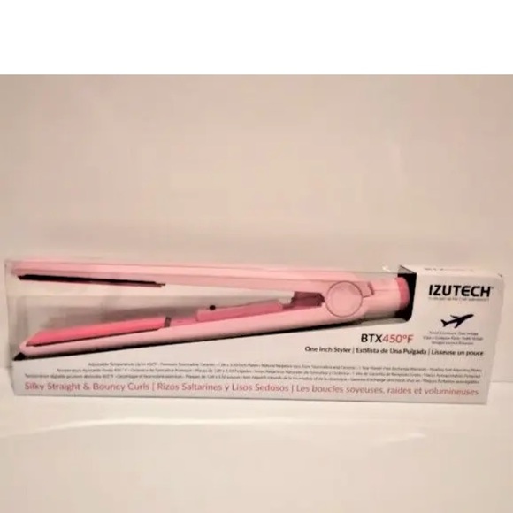 Izutech Two Tone 1.00 inch Flat Iron-silky straight and bouncy curls up to 450°F - Picture 2 of 12